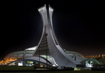 Olympic Stadium and The Tower of Montreal by Wikimedia Commons