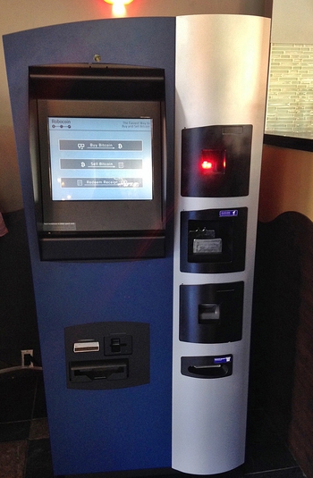 Worlds First Bitcoin ATM in Waves Coffee Vancouver by Marc Van der Chijs