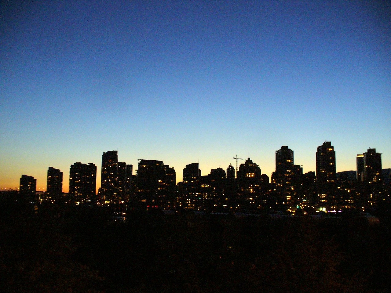 Canada Day Night view from Cambie Bridge