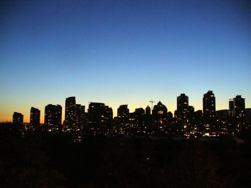 Canada Day Night view from Cambie Bridge