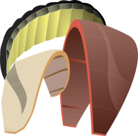 Illustration of InflatableR BowL and FoilT Power kites