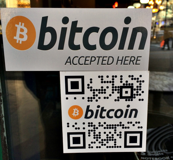 Bitcoin Accepted Here Waves Coffeehouse Vancouver by Marc van der Chijs