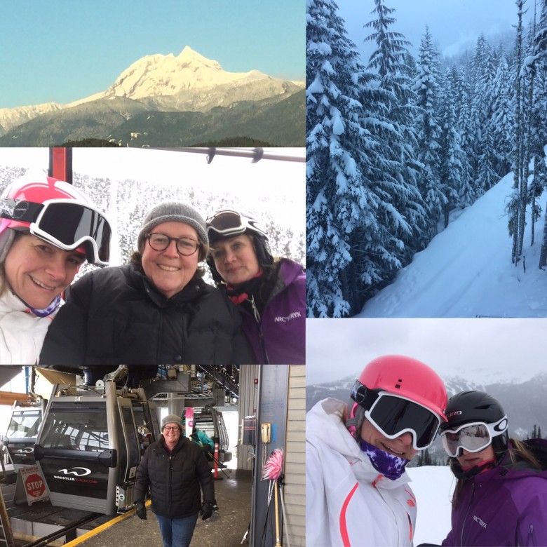 Julie, Mary and friend Tracey at Whistler December 2016